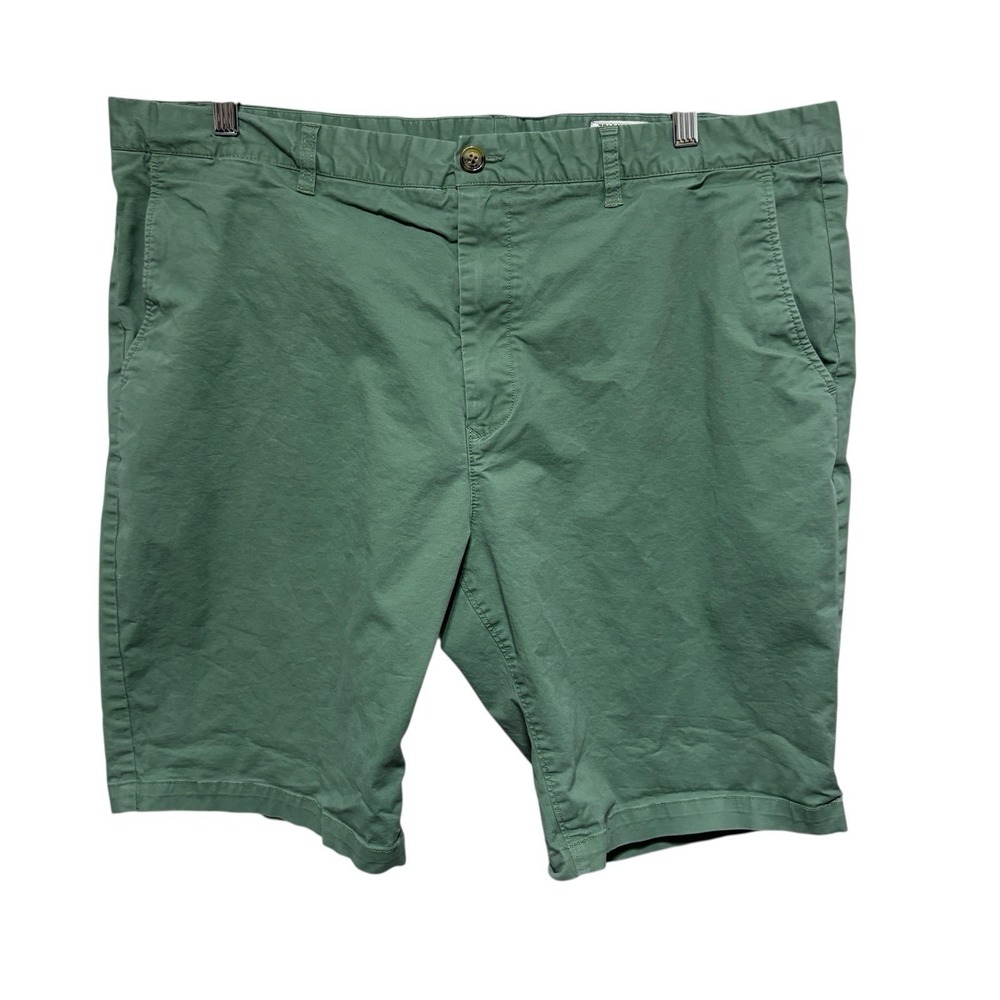 7 Diamonds Shorts Mens 42 Green Stretch Chino Inseam 10 Preppy Casual